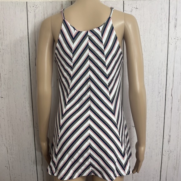 NWT Umgee Striped Tank Top Metallic Stripes Size Small Adjustable straps - Picture 2 of 12